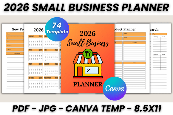 Download 2026 Small Business Planner Canva - Small business planner Collection