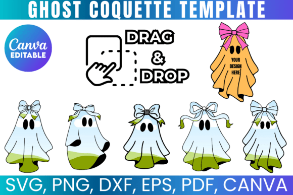 Download Coquette Ghost Canva Frames Template - Canva frames template Collection
