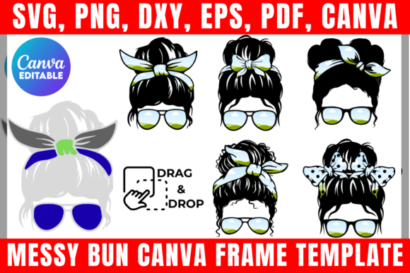 Download Messy Bun Canva Frames Template - Canva frames template Collection
