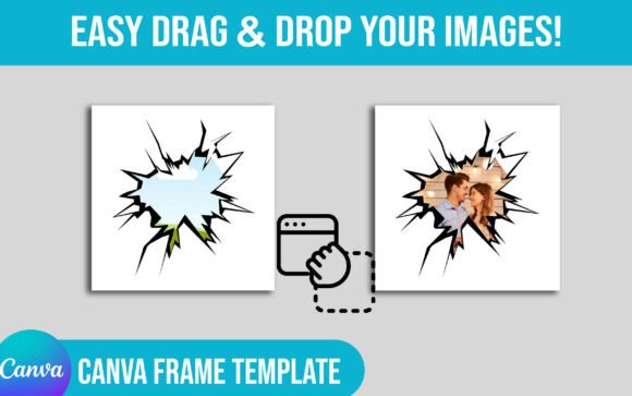 Download Cracked Edges Canva Frames Template - Premium Resources