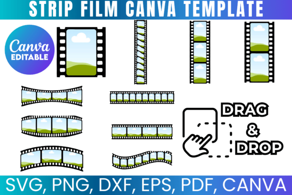 Download Strip Film Canva Frames Template - Canva frames template Collection