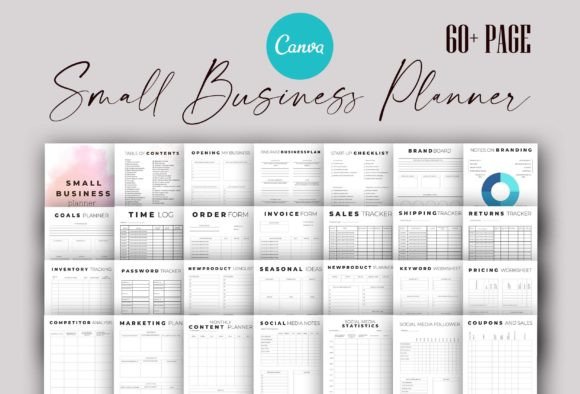 Download Editable Small Business Planner Canva - Small business planner Collection