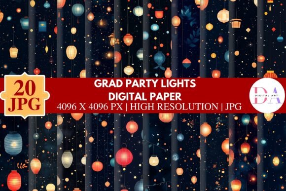Download Grad Party Lights Digital Paper - Premium Bundle