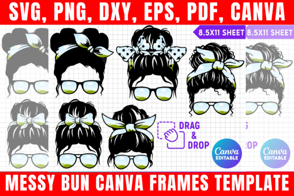 Download Messy Bun Canva Frames Template - Canva frames template Collection