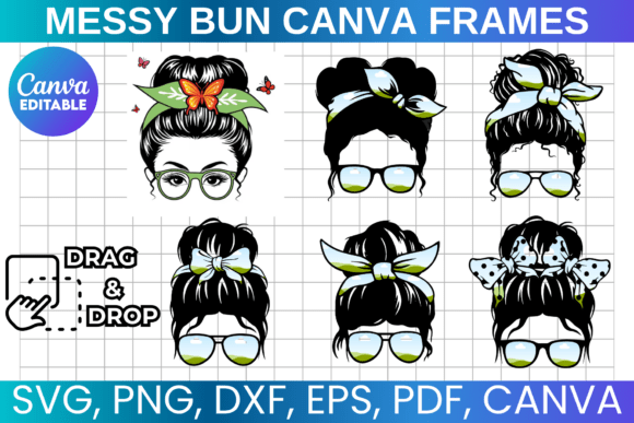 Download Messy Bun Canva Frames Template - Canva frames template Collection