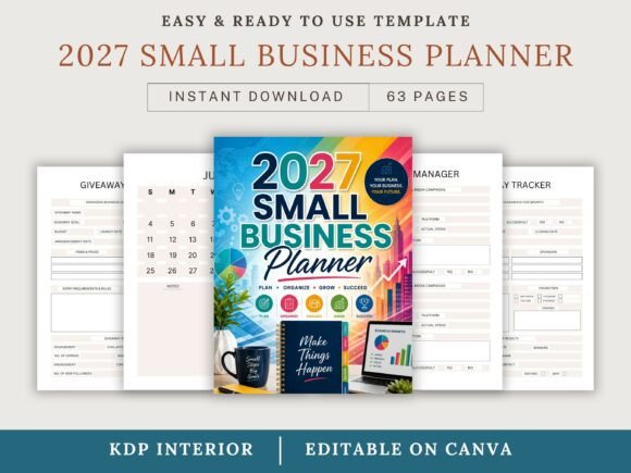 Download 2027 Small Business Planner KDP - Small business planner Collection