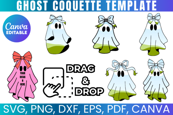 Download Coquette Ghost Canva Frames Template - Canva frames template Collection